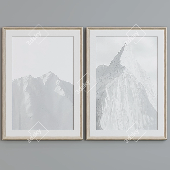  Peaks Picture Frame Set 3D model image 3