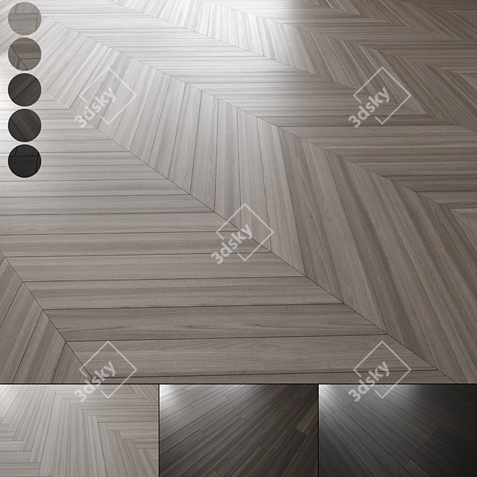 Premium Oak Parquet Floor Collection 3D model image 1