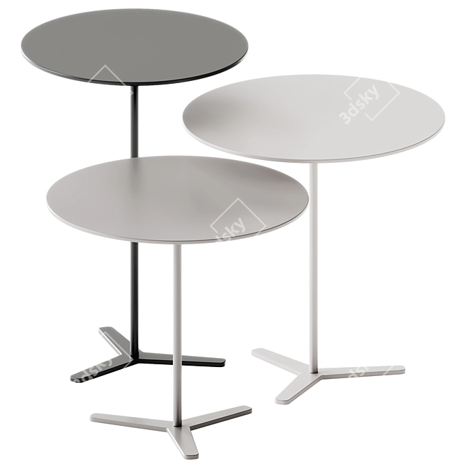 Stylish TRE Coffee Table Set 3D model image 2