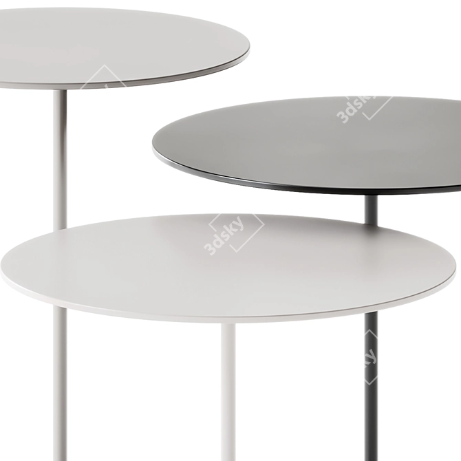 Stylish TRE Coffee Table Set 3D model image 3