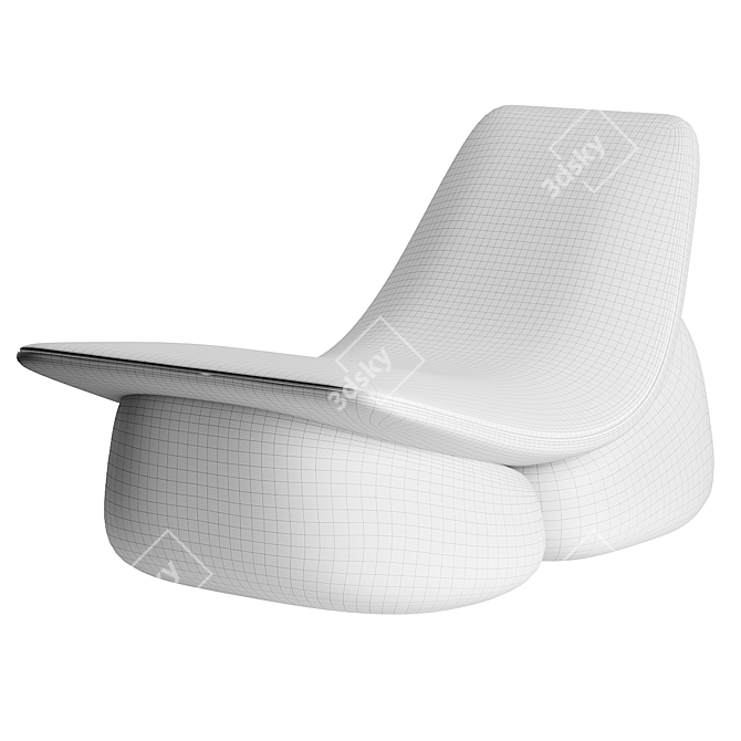 Modern Minimalist Lounge Chair by Six N. Five 3D model image 4