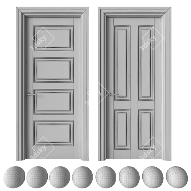 Academy Zeus Door Set 3D model image 4