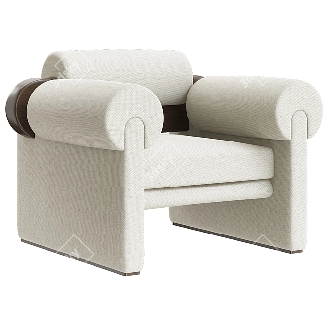 Modern Millimeter Elliot Armchair 3D model image 1