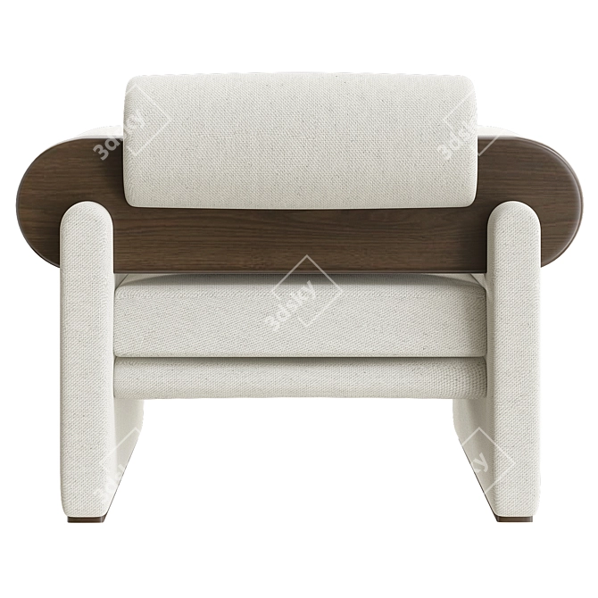 Modern Millimeter Elliot Armchair 3D model image 4