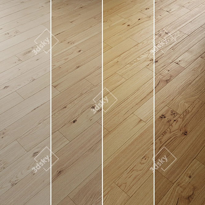 Oak Parquet Flooring Collection 3D model image 4