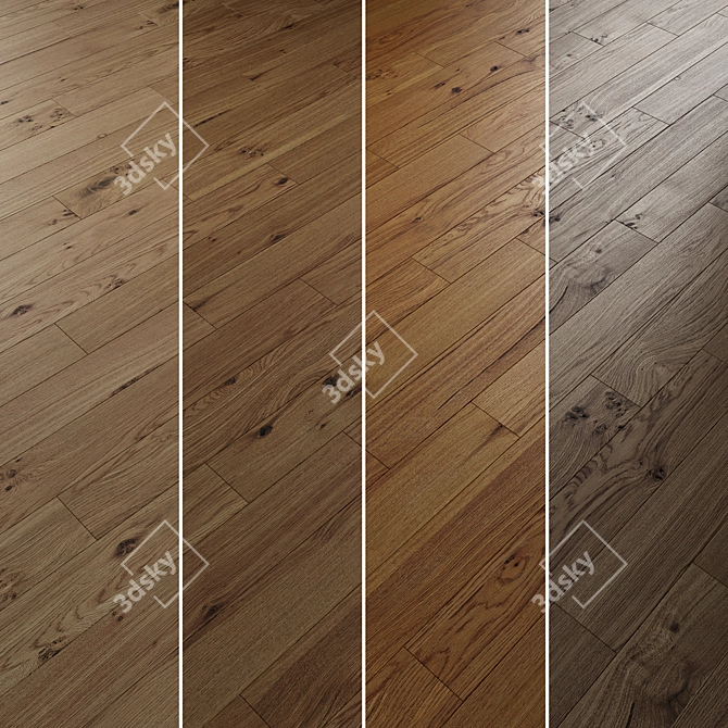 Oak Parquet Flooring Collection 3D model image 5