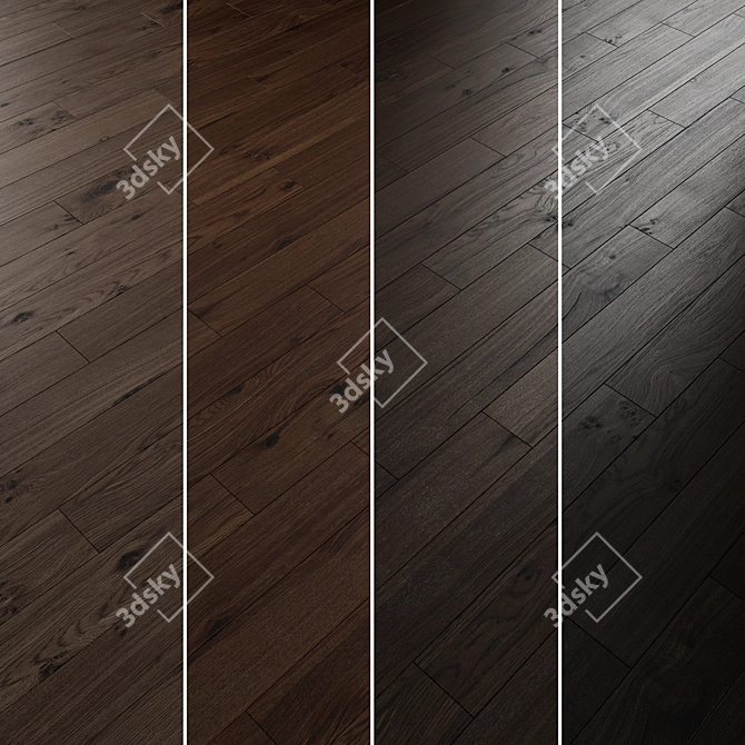 Oak Parquet Flooring Collection 3D model image 6