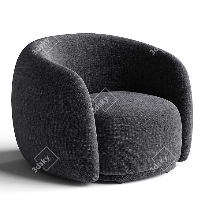 Modern Fabric Armchair Moroso Pacific 3D model image 3