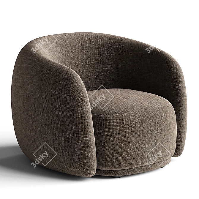 Modern Fabric Armchair Moroso Pacific 3D model image 4