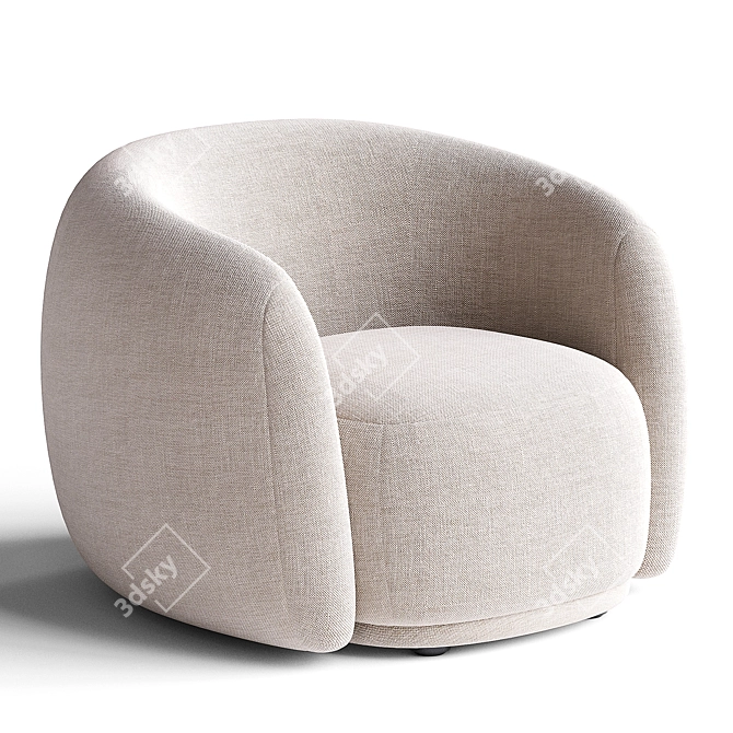 Modern Fabric Armchair Moroso Pacific 3D model image 5