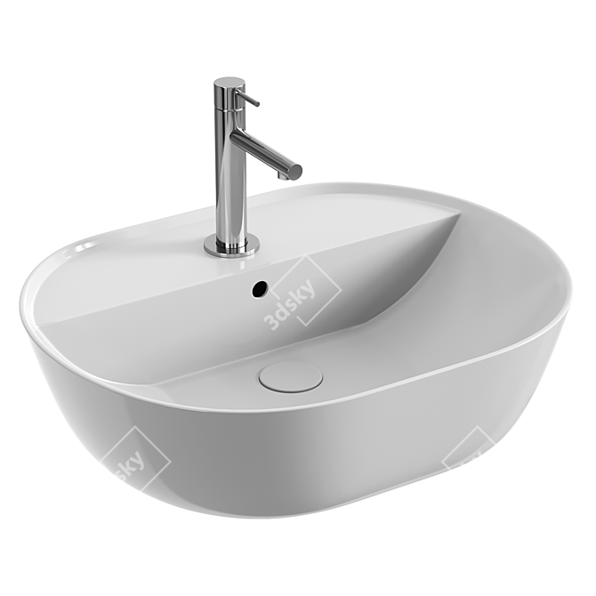 VitrA Geo White Washbasin 3D model image 1