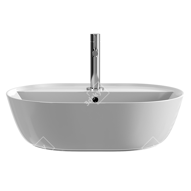 VitrA Geo White Washbasin 3D model image 2