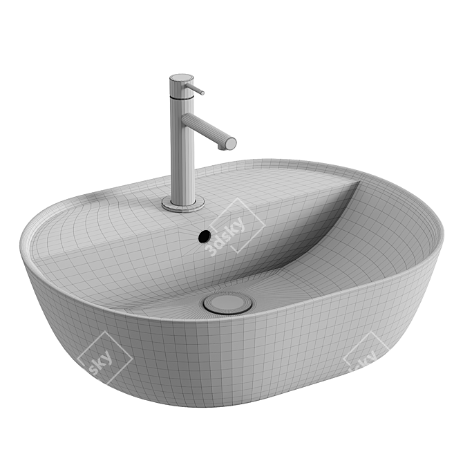 VitrA Geo White Washbasin 3D model image 3