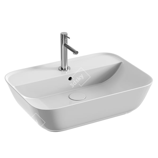 VitrA Geo White Countertop Washbasin 3D model image 1