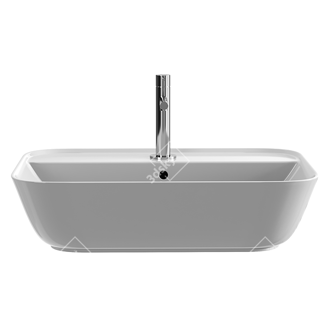 VitrA Geo White Countertop Washbasin 3D model image 2