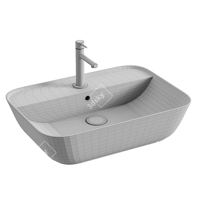 VitrA Geo White Countertop Washbasin 3D model image 3