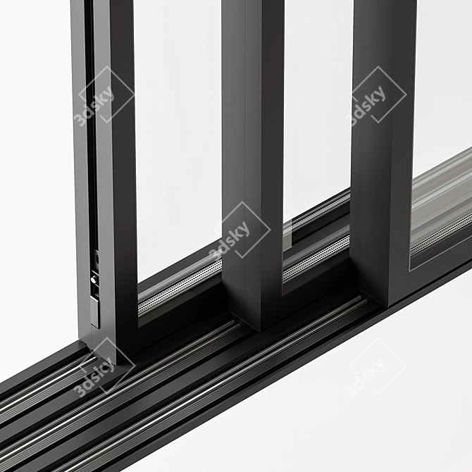 Metal Sliding Window Set 20 3D model image 4