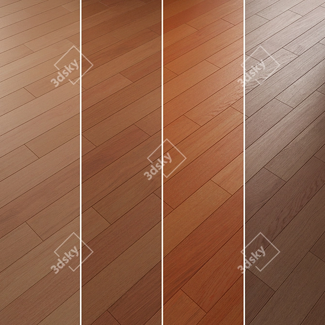 Oak Parquet Flooring 084 3D model image 5