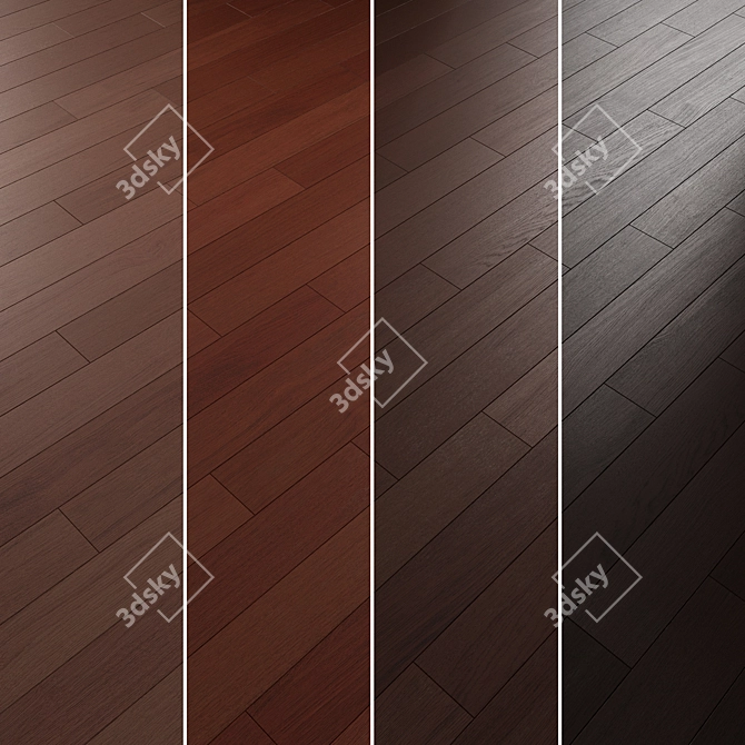 Oak Parquet Flooring 084 3D model image 6