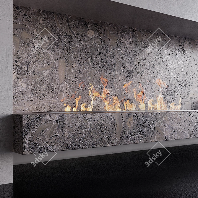 Biofireplace Wall Decor Set 3D model image 4