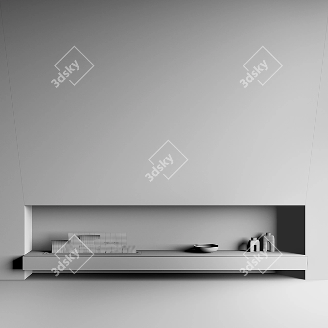 Biofireplace Wall Decor Set 3D model image 6