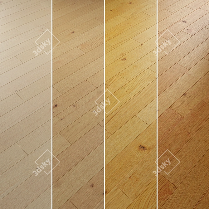 Oak Parquet Flooring Collection 3D model image 4