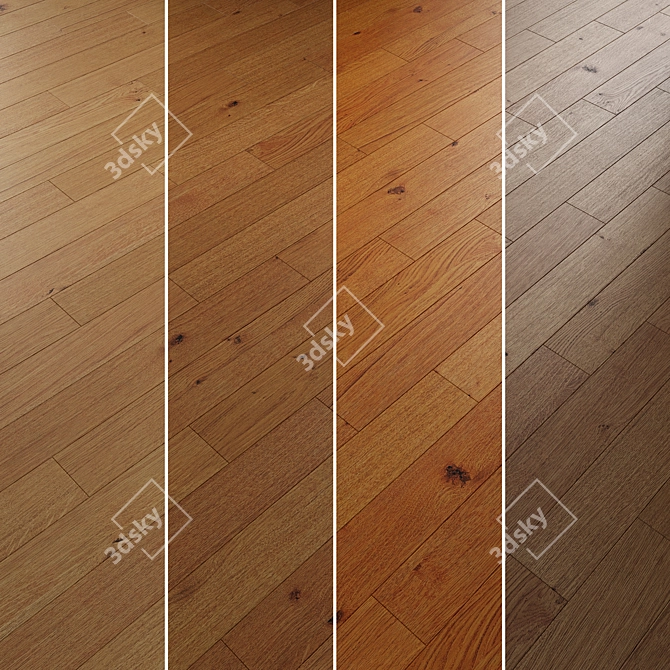 Oak Parquet Flooring Collection 3D model image 5