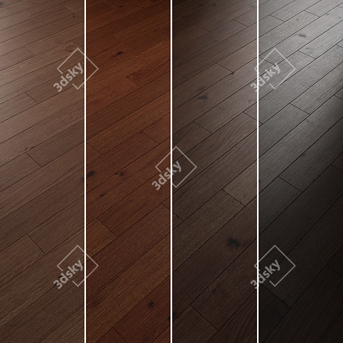 Oak Parquet Flooring Collection 3D model image 6