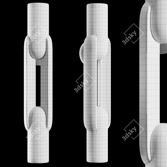 Sleek Jumeau Wall Light 3D model image 3