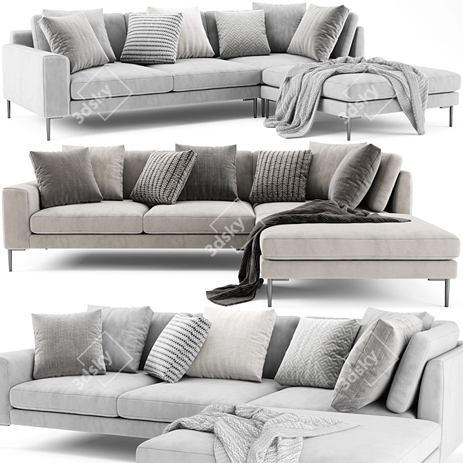 Contemporary West Elm Harper Sofa 3D model image 1