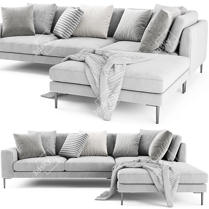 Contemporary West Elm Harper Sofa 3D model image 2