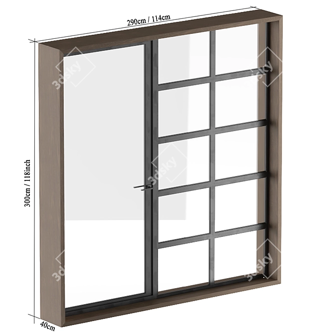 Modern Doors Windows Materials Set 3D model image 3