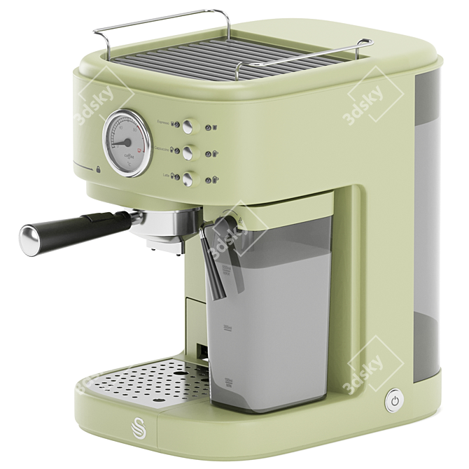 Modern Semi-Auto Coffee Machine 3D model image 3