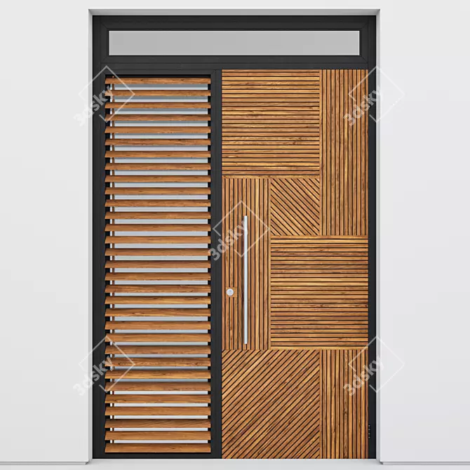 Modern Aluminium Door Model 186 3D model image 2