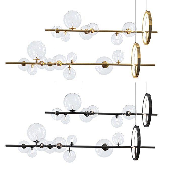 Spherical LED Row Luminaire Lampatron 3D model image 1