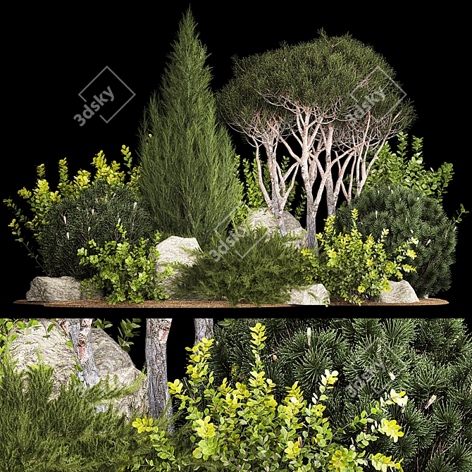 Premium Landscape Plant Collection 3D model image 1