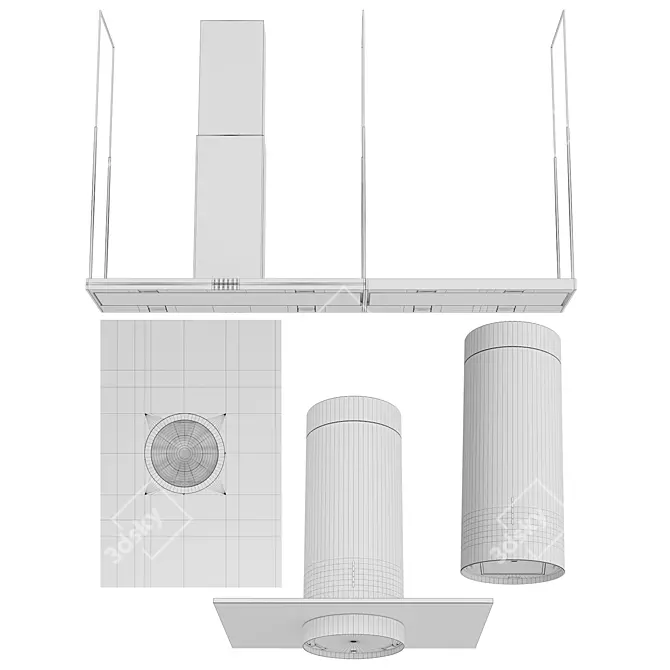 Modern Kitchen Appliance Set 3D model image 7