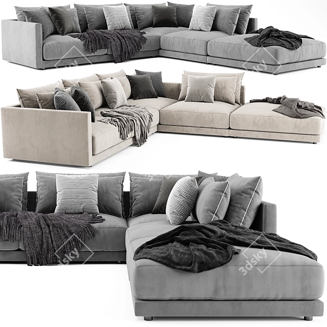 Modern Poliform Bristol Sofa Set 3D model image 1