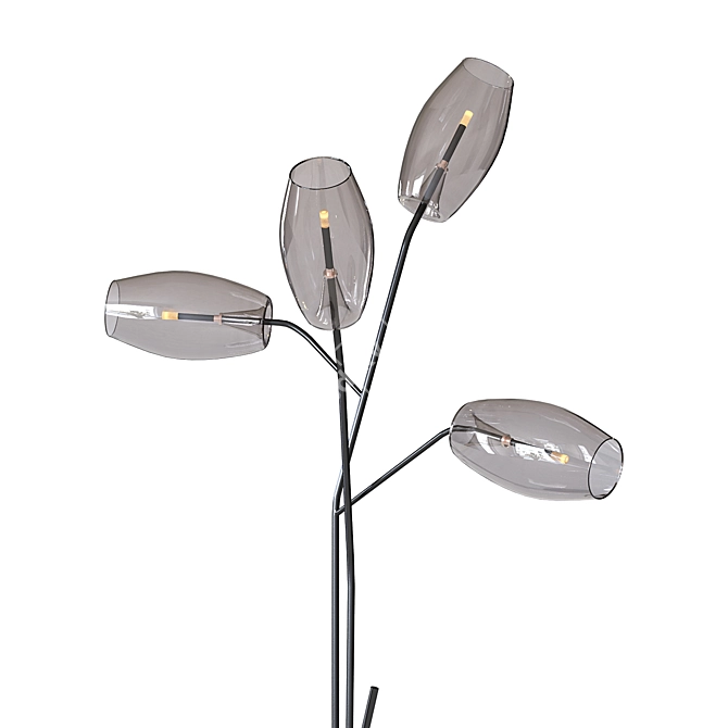 Bronze Glow LED Floor Lamp 3D model image 5