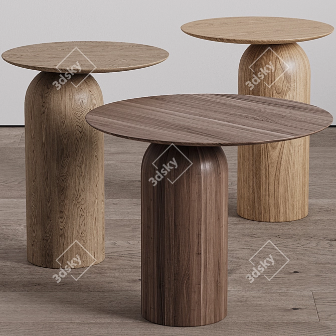 Disco Coffee Side Table - Basta 3D model image 2