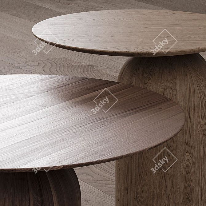 Disco Coffee Side Table - Basta 3D model image 3