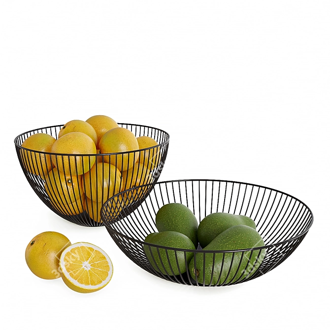 Versatile Point-Virgule Fruit Basket 3D model image 1