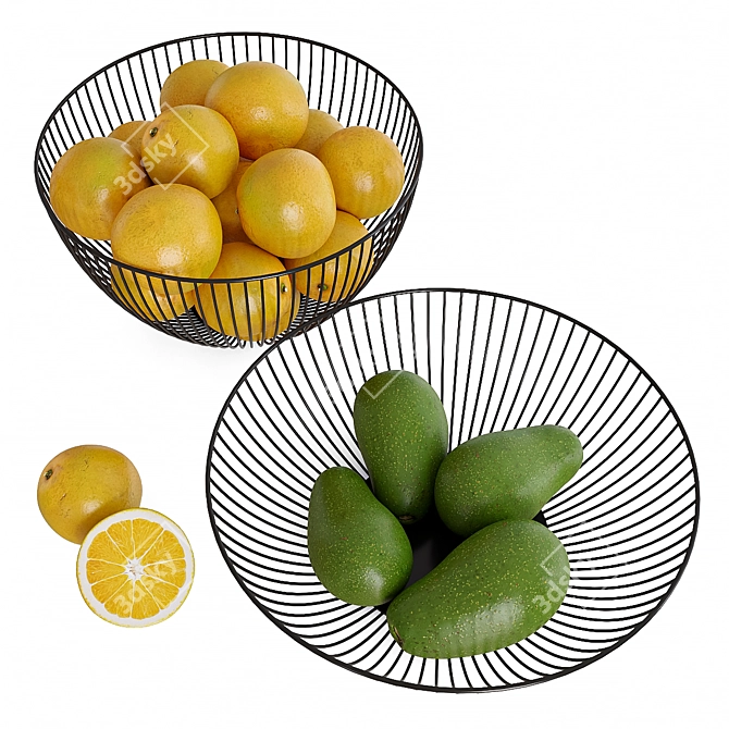 Versatile Point-Virgule Fruit Basket 3D model image 2