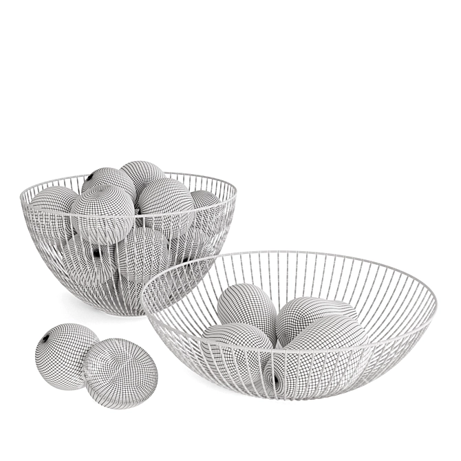 Versatile Point-Virgule Fruit Basket 3D model image 3