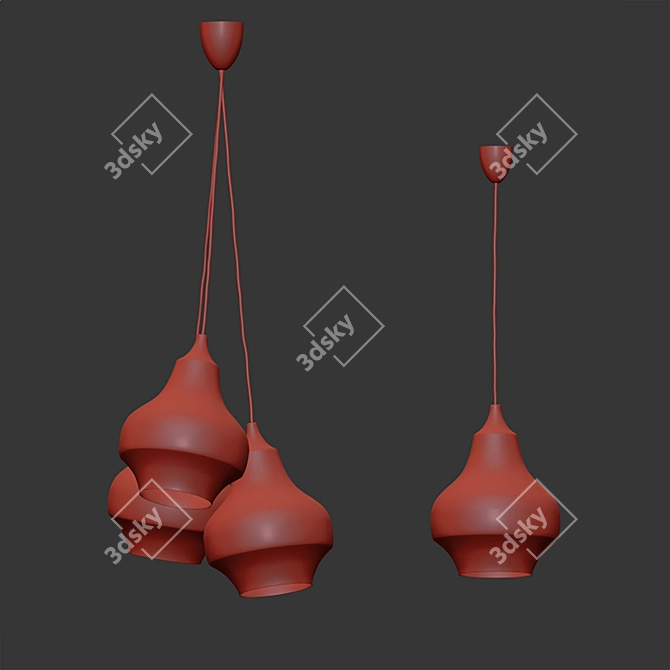 Modern Cirque Pendant Light, 22cm 3D model image 7