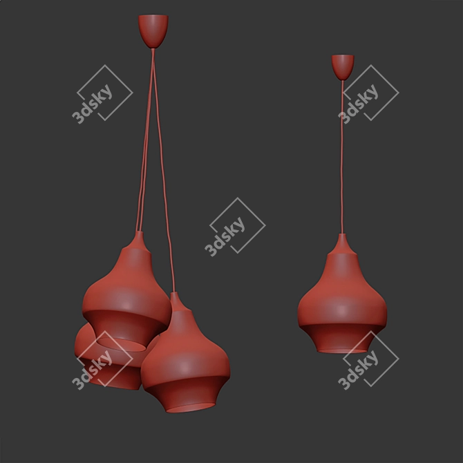 Modern Cirque Pendant Light, 22cm 3D model image 8