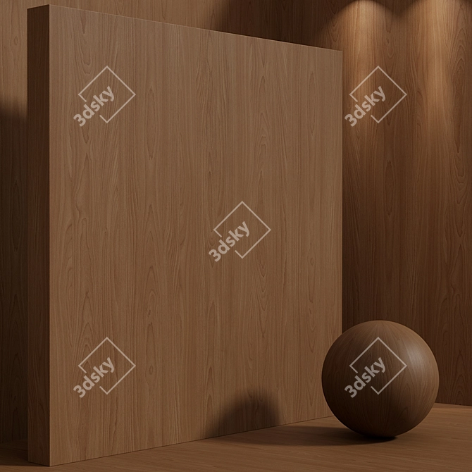 Seamless Beech Wood Texture Set 3D model image 6