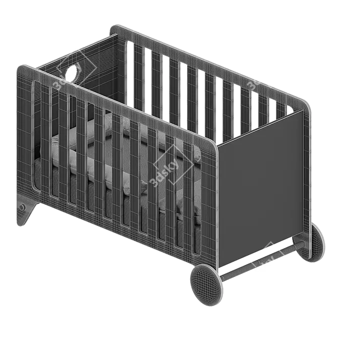 Adjustable Baby Bed Nunila 3D model image 3