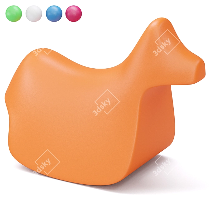 Pony Plust Kids Rocking Chair 3D model image 1