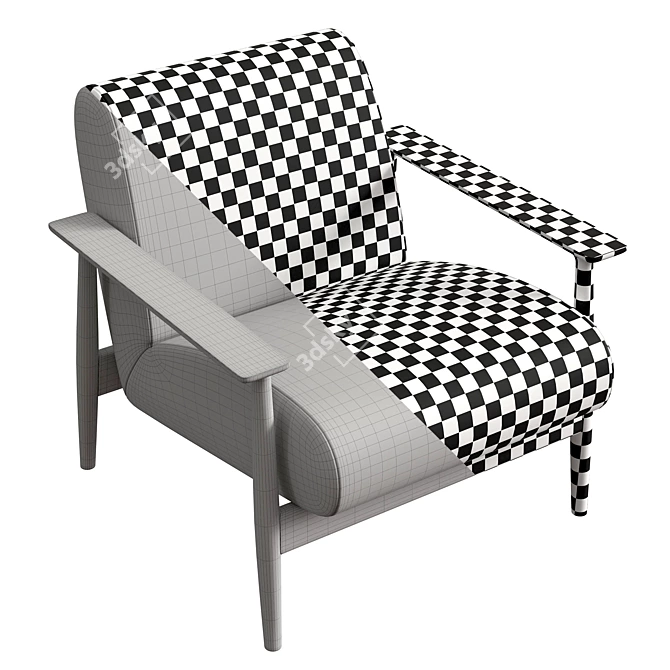 Bolia Visti Armchair, Scandinavian Elegance 3D model image 6